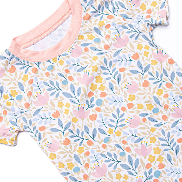 Foliage Frenzy Bamboo Pajama Short Set, Pink