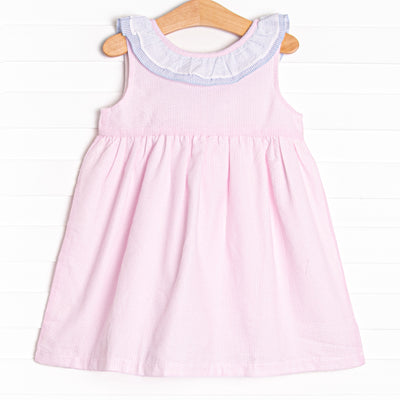 Seaside Seersucker Dress, Pink