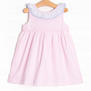 Seaside Seersucker Dress, Pink