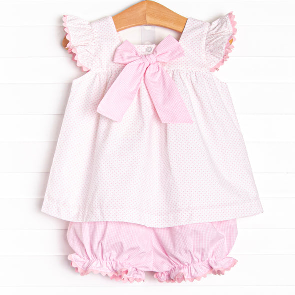 Wildberry Wonder Applique Bloomer Set, Pink