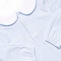 Golden Days Embroidered Bloomer Set, Blue Stripe
