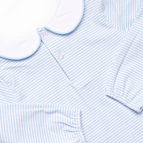 Golden Days Embroidered Bloomer Set, Blue Stripe