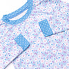 Denim Dot Daisies Bamboo Pajama Set, Blue