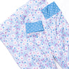 Denim Dot Daisies Bamboo Pajama Set, Blue