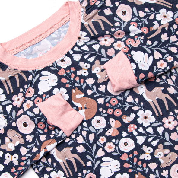 Woodland Wonders Bamboo Pajama Set, Blue