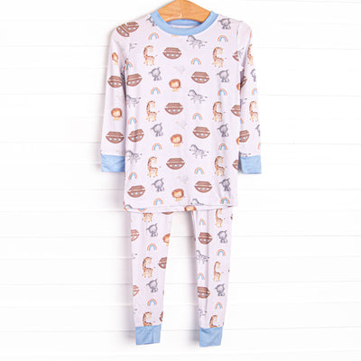Rock-a-Bye Boat Bamboo Pajama Set, Blue