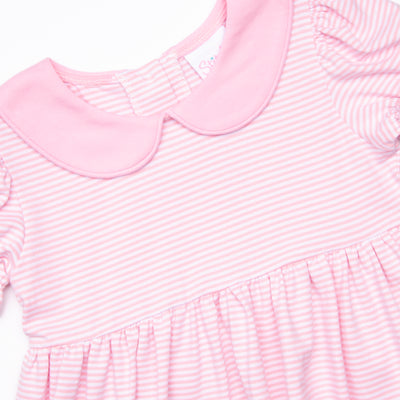 Prehistoric Pumpkins Applique Dress, Pink