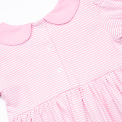 Prehistoric Pumpkins Applique Dress, Pink