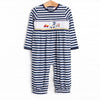 First Responder Rescue Smocked Romper, Navy