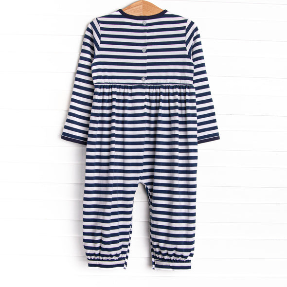 First Responder Rescue Smocked Romper, Navy