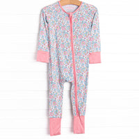 Fan Favorite Florals Bamboo Zippy Pajama, Pink