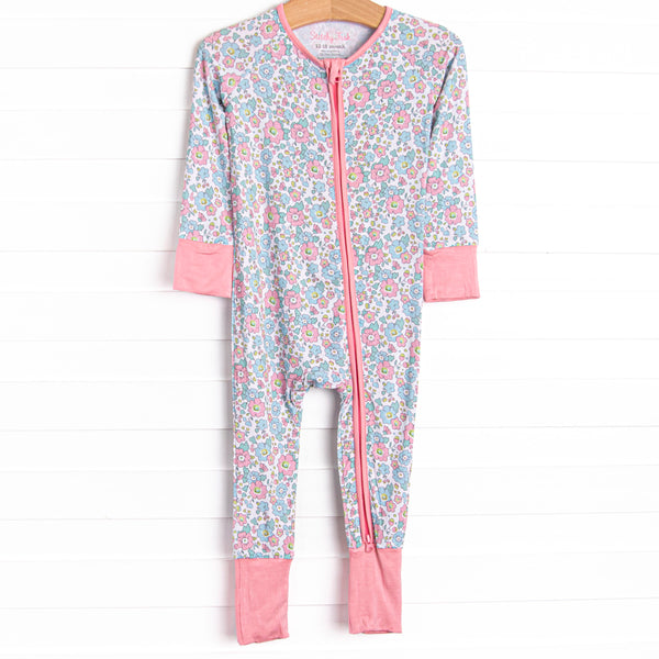 Fan Favorite Florals Bamboo Zippy Pajama, Pink