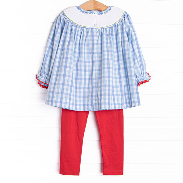Pasture Pals Smocked Legging Set, Blue