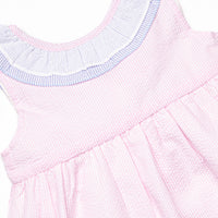 Seaside Seersucker Dress, Pink