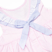 Seaside Seersucker Dress, Pink