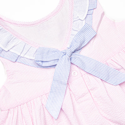 Seaside Seersucker Dress, Pink