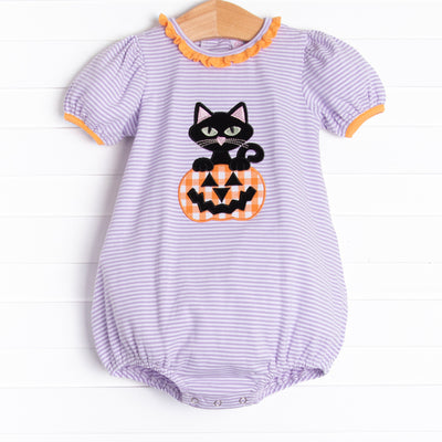 Scaredy Cat Applique Bubble, Purple