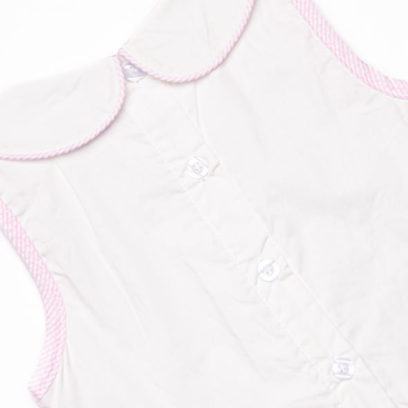 Seashell Search Applique Ruffle Short Set, Pink