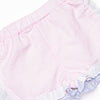 Seaside Seersucker Ruffle Short Set, Pink