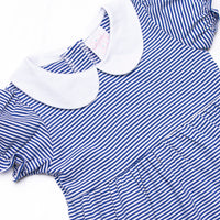 Erin Dress, Royal Blue Stripe