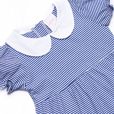 Erin Dress, Royal Blue Stripe
