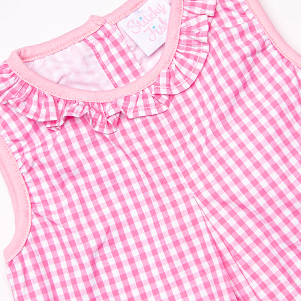 Fish Tails Applique Diaper Set, Pink