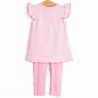 Pocketful of Berries Applique Legging Set, Pink