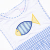 Fish Tails Applique Bubble, Blue