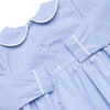 Christmas Eve Delivery Smocked Bubble, Blue Gingham
