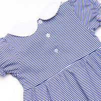 Erin Dress, Royal Blue Stripe