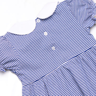 Erin Dress, Royal Blue Stripe