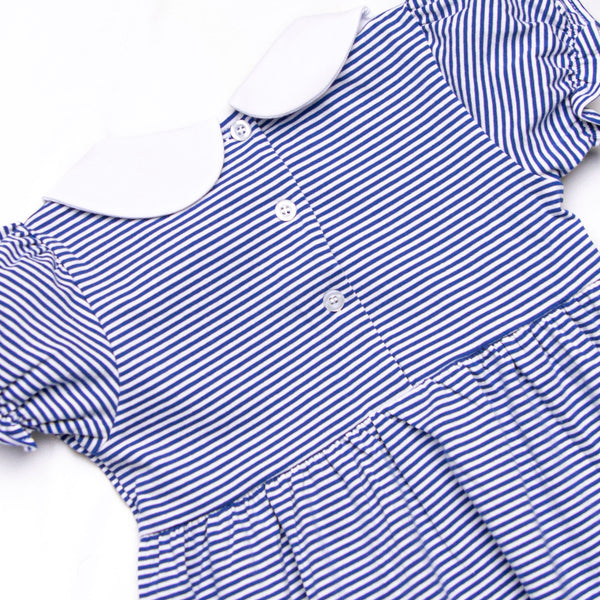 Erin Dress, Royal Blue Stripe