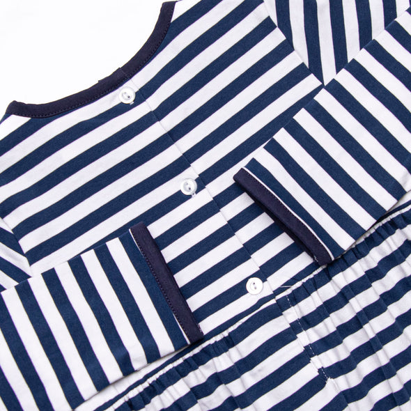 First Responder Rescue Smocked Romper, Navy