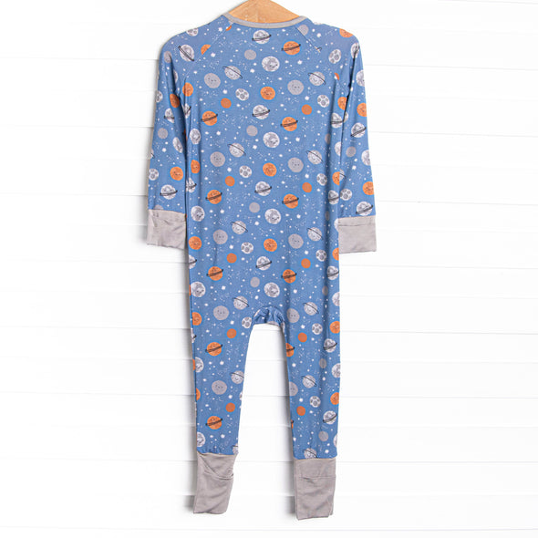 Overnight Orbit Bamboo Zippy Pajama, Blue