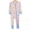 Hunting Club Bamboo Zippy Pajama, Blue