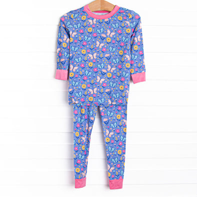 Busy Butterfly Bamboo Pajama Set, Purple