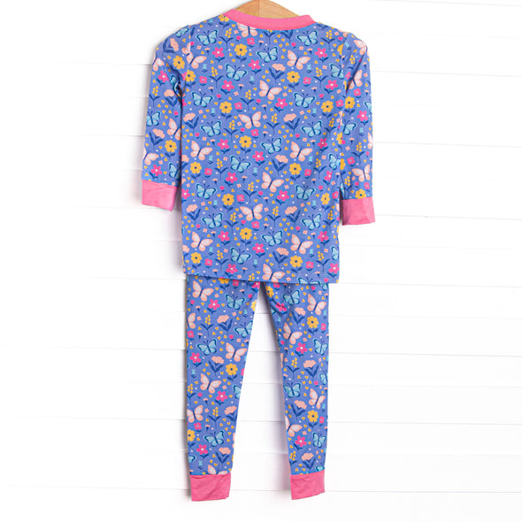 Busy Butterfly Bamboo Pajama Set, Purple