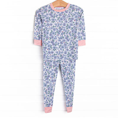Blossom in Blue Bamboo Pajama Set, Blue