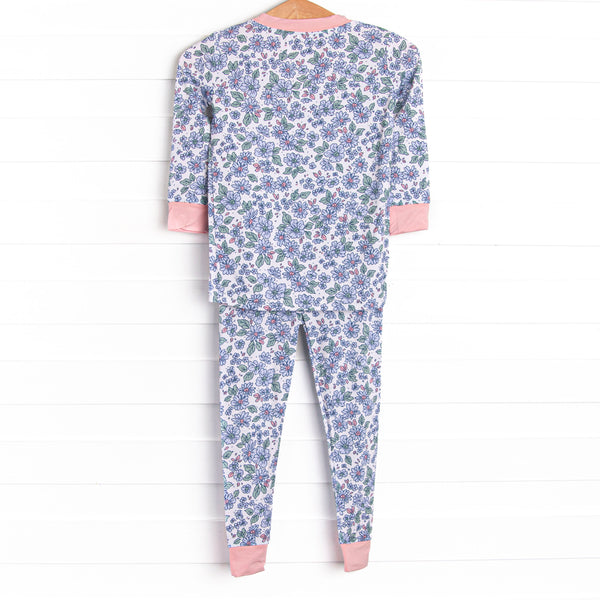 Blossom in Blue Bamboo Pajama Set, Blue