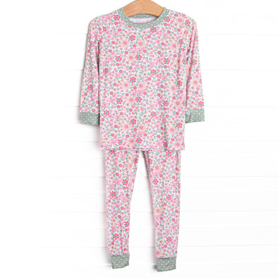 Berry Blitz Blooms Bamboo Pajama Set, Pink