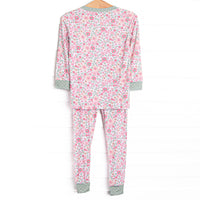 Berry Blitz Blooms Bamboo Pajama Set, Pink