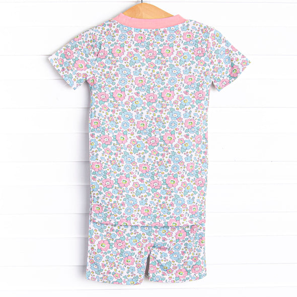 Fan Favorite Florals Bamboo Pajama Short Set, Pink