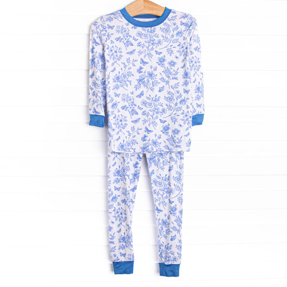 Timeless Toile Bamboo Pajama Set, Blue