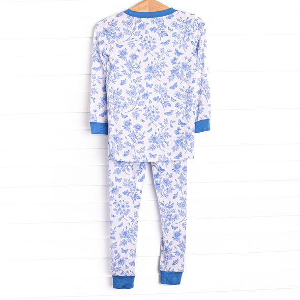 Timeless Toile Bamboo Pajama Set, Blue