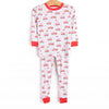 Fire Engine Fleet Bamboo Pajama Set, Red