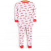 Fire Engine Fleet Bamboo Pajama Set, Red