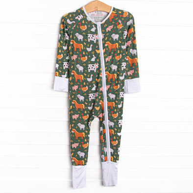 Hay Day Bamboo Zippy Pajama, Green