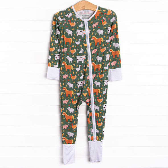 Hay Day Bamboo Zippy Pajama, Green