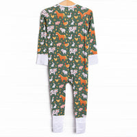 Hay Day Bamboo Zippy Pajama, Green
