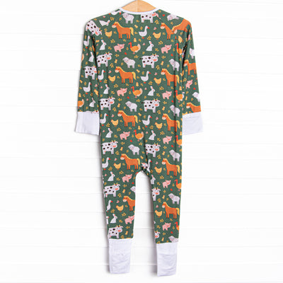 Hay Day Bamboo Zippy Pajama, Green